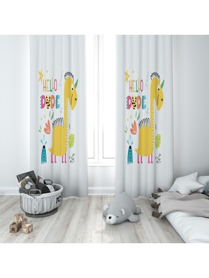 Lolla Evmila Çocuk Odası Desenli Fon Perde