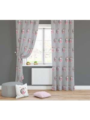 Lolla Evmila Çocuk Odası Desenli Fon Perde