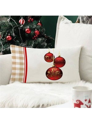 Evmila Yılbaşı Özel Dikdörtgen Kırlent Kılıfı