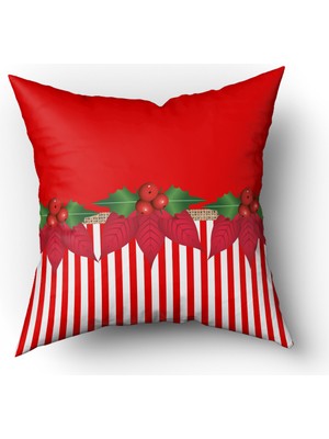 Evmila Yılbaşı Temalı Kadife Kırlent Kılıfı