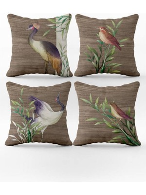 Evmila 4`lü Kadife Kırlent Kılıfı Seti