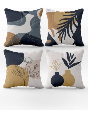 Evmila 4`lü Kadife Kırlent Kılıfı Seti