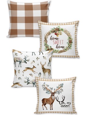 Evmila Kırlent Kılıf Seti 4'lü