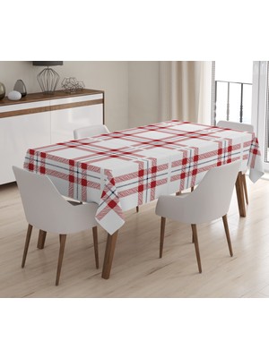 Evmila Baskılı Kadife Doku Masa Örtüsü