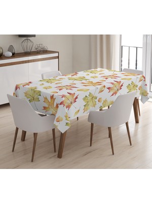 Evmila Baskılı Kadife Doku Masa Örtüsü