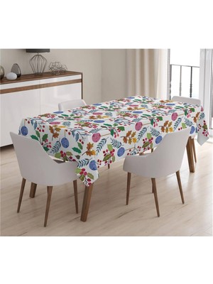 Evmila Yılbaşı Özel Yaprak Desenli Kadife Masa Örtüsü