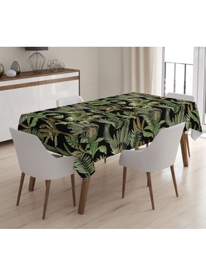 Evmila Baskılı Kadife Doku Masa Örtüsü