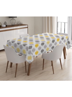 Evmila Baskılı Kadife Doku Masa Örtüsü