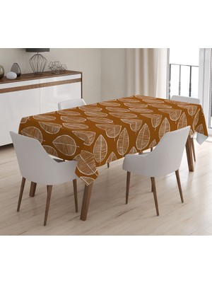 Evmila Baskılı Kadife Doku Masa Örtüsü