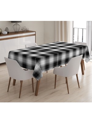 Evmila Baskılı Kadife Doku Masa Örtüsü