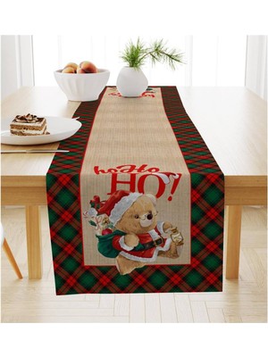 Evmila Yılbaşı Özel Teddy Desenli Runner