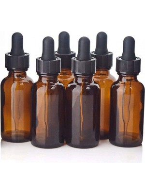 Paradise Damlalıklı 30 ml x 6 Adet Amber Şişe