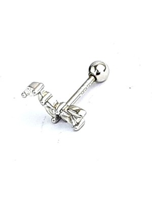 Ose Shop Zirkon Taşlı 925 Ayar Gümüş Tragus Kıkırdak Piercing