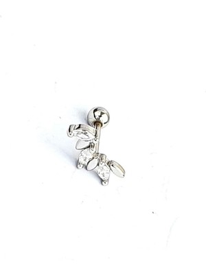 Ose Shop Zirkon Taşlı 925 Ayar Gümüş Tragus Kıkırdak Piercing