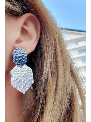 925ayar Gümüş Tasarım Hareketli Küpe