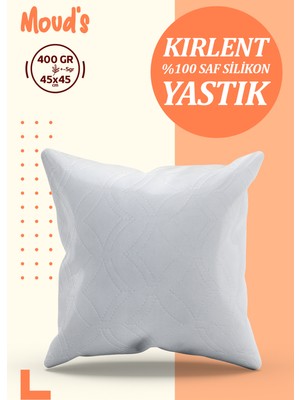 Moud's Kırlent Kılıfı Iç Yastığı 45X45CM 400 gr %100 Saf Silikon Dolgulu Kırlent Yastığı