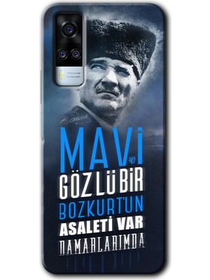 MRC İletişim Vivo Y51 Kılıf Hd Desen Baskılı Arka Kapak - Bozkurt Atatürk