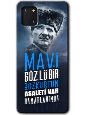 MRC İletişim Samsung Galaxy Note 10 Lite Kılıf Hd Desen Baskılı Arka Kapak + Temperli Cam - Bozkurt Atatürk