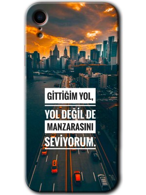 MRC İletişim iPhone Xr Kılıf Hd Desen Baskılı Arka Kapak + Temperli Cam - Manzara Seviyorum