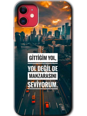 MRC İletişim iPhone 11 Kılıf Hd Desen Baskılı Arka Kapak + Temperli Cam - Manzara Seviyorum