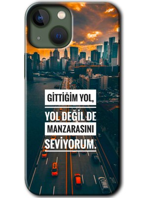 MRC İletişim iPhone 13 Kılıf Hd Desen Baskılı Arka Kapak + Temperli Cam - Manzara Seviyorum