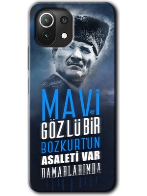 MRC İletişim Xiaomi Mi 11 Kılıf Hd Desen Baskılı Arka Kapak - Bozkurt Atatürk
