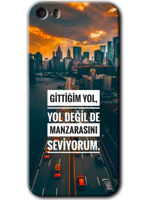 MRC İletişim iPhone 5s Kılıf Hd Desen Baskılı Arka Kapak + Temperli Cam - Manzara Seviyorum