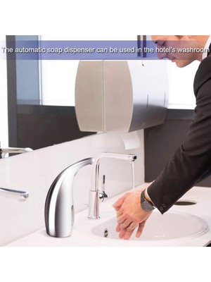 Xhltd Otomatik Sabun Dağıtıcı Elektrikli Dokunuşsuz Kızılötesi Sensör Sabunluk Mutfak Çanak Sıvı Oto El Sabunluk Banyo | Sıvı Sabunluk (Yurt Dışından)