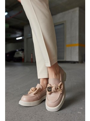 Nilufarr Little Teddy Bej Kadın Loafer