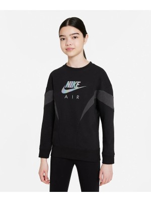 Nike Sportswear  Kız Çocuk Siyah Sweatshirt DD7135-010