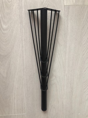 Karakoç Metal Venüs 40*10*10 cm Siyah Statik Boyalı Sehpa Puf Sandalye Ayağı ( 4 Adet)