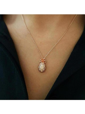 Pier Gümüş Ananas Gümüş Kolye
