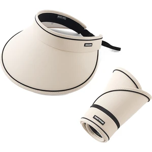 Yaz Güneş Koruma Şapkası Boş Üst Güneş Şapkası Güneş Koruma Uv Koruma Katlanabilir Büyük Kenarlı Şapka Seyahat Sahil (Yurt Dışından)