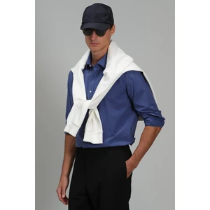 Makro Erkek Smart Gömlek Comfort Slim Fit Açık Lacivert