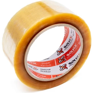 Solvix Doğal Kauçuk Ekstra Güçlü 45MM 100MT Koli Bandı (6'lı Şeffaf)