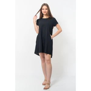 Kadın Aerobin Kumaş Yazlık Elbise Siyah Renk