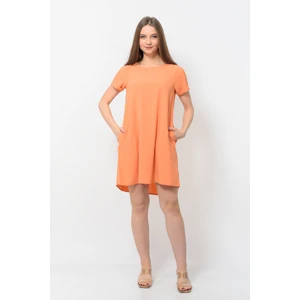 Kadın Aerobin Kumaş Yazlık Elbise Orange Rengi