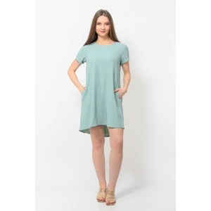 Kadın Aerobin Kumaş Yazlık Elbise Su Yeşili Rengi
