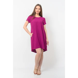 Kadın Aerobin Kumaş Yazlık Elbise Mürdüm Rengi