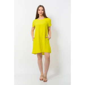 Kadın Aerobin Kumaş Yazlık Elbise Fıstık Yeşili Rengi