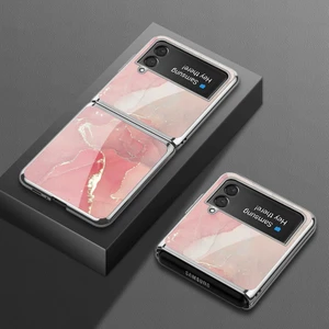 For Samsung Galaxy Z Flip 3 Mermer Model Cep Telefonu Kılıfları (Yurt Dışından)