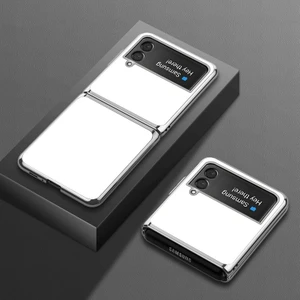 For Samsung Galaxy Z Flip 3 Koyu Renk Eğim Cep Telefonu Kılıfları (Yurt Dışından)