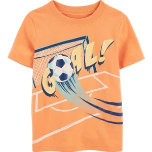 Küçük Erkek Çocuk Kısa Kollu Tshirt Turuncu