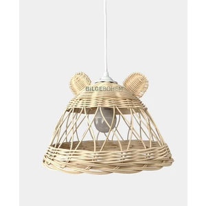 Bilge Bohem Rattan Bambu Hasır Çapraz Ayıcık Çocuk Odası Rattan Avize