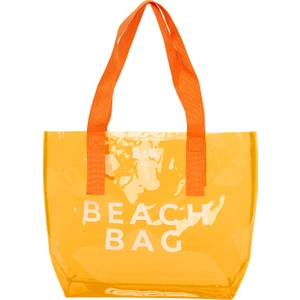 Turuncu Beach Bag Baskılı Şeffaf Plaj Çantası