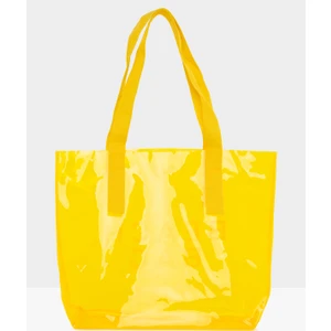 Sarı Beach Bag Baskılı Şeffaf Plaj Çantası