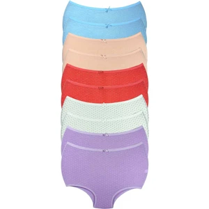 10 Adet Puantiyeli Kadın Toparlayıcı Yüksek Bel Bato Külot