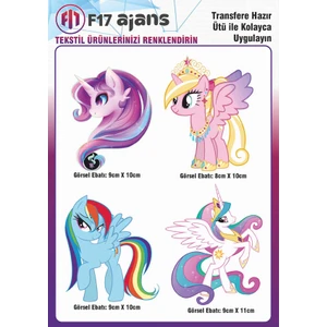F17 Ajans Ütü Ile Yapışan Tekstil Baskı Görseli My Little Pony Unicorn