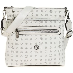 Bilik Deri Monogram Beyaz Kadın Çapraz Askılı Çanta Mtş 269-MN