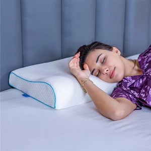 Simple The Pillow Boyun Destekli Visco Yastık Boyun Fıtığı Boyun Düzleşmesi Için Ortopedik Boyun Yastığı 45*31*10*7